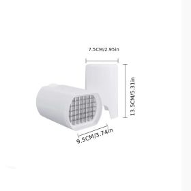 tool1pc Potato Fries 44 Grid Cut Potato Quick Stainless Steel French Cut French Fries Kitchen Utensils; White
