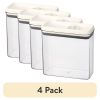 (4 pack) Canister - 11.1 Cup Flip-TiteÂ® Rectangular Food Storage Container, A Practical Choice for Pantry Organization and Food Storage