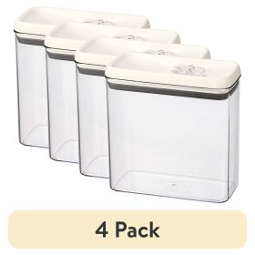 (4 pack) Canister - 11.1 Cup Flip-TiteÂ® Rectangular Food Storage Container, A Practical Choice for Pantry Organization and Food Storage