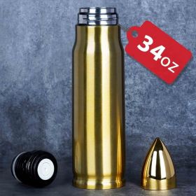34 oz Gold Tumbler Cup: Hilarious White Elephant Gift for Adults, Ideal Stocking Stuffer for Men 2025 & Christmas Gift for Dad Who Has Everything