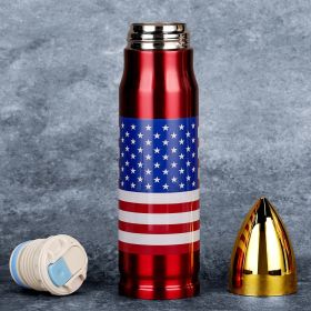 Red American Flag 17oz Bullet Tumbler - Cool Gift for Men (Him) | Adult Funny White Elephant Gift & Christmas Stocking Stuffer