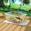 Painted Meadow 10-Cup Rectangle Glass Food Storage Containers with Tritan Lid