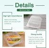 100 Pack Clear Plastic Square Hinged Food Container,Disposable Plastic To Go Containers with Clear Lids