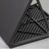 4 Foot Fold-in-Half Adjustable Folding Table, Rich Black