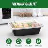 50 Pack (100-Piece) 28 oz Meal Prep Containers Reusable with Lids, Sturdy Leakproof Food Safe, Microwave, Freezer, Dishwasher Safe Prep Containers
