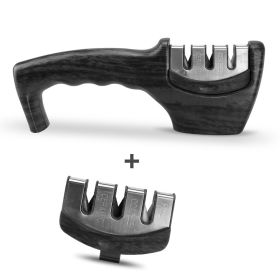 Sharpening Kitchen Tool Diamond Tungsten Steel Sharpening Stone (Option: Charcoal black set)