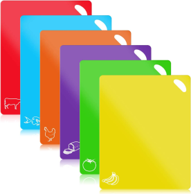 Extra Thick Plastic Cutting Boards Set for Kitchen (size: 6inCLR)