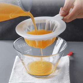 100/200/400 ultra-fine filter - washable nylon mesh filter - suitable for coffee, tea, juice, and nut milk - reusable sieve spoon - kitchen tool (Style: 100 Mesh)