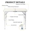 3FT/4FT/6FT Durable Plastic Folding Table w/Handles & Lock - Portable Indoor/Outdoor Picnic Dining Table for Camping, Parties, White
